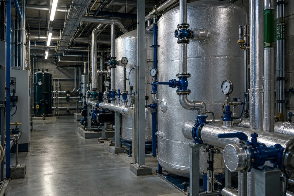 commercial water system plant room